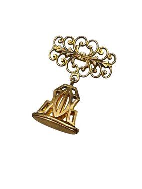 Antique Mesh Ribbon Slide Attachment With Engravable Fob Old Ornate Design